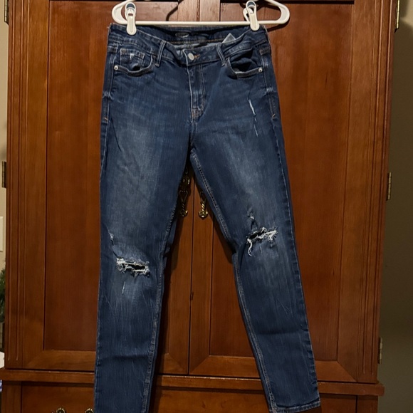 Old Navy Denim - Women's Blue Distressed Jennings Jeans